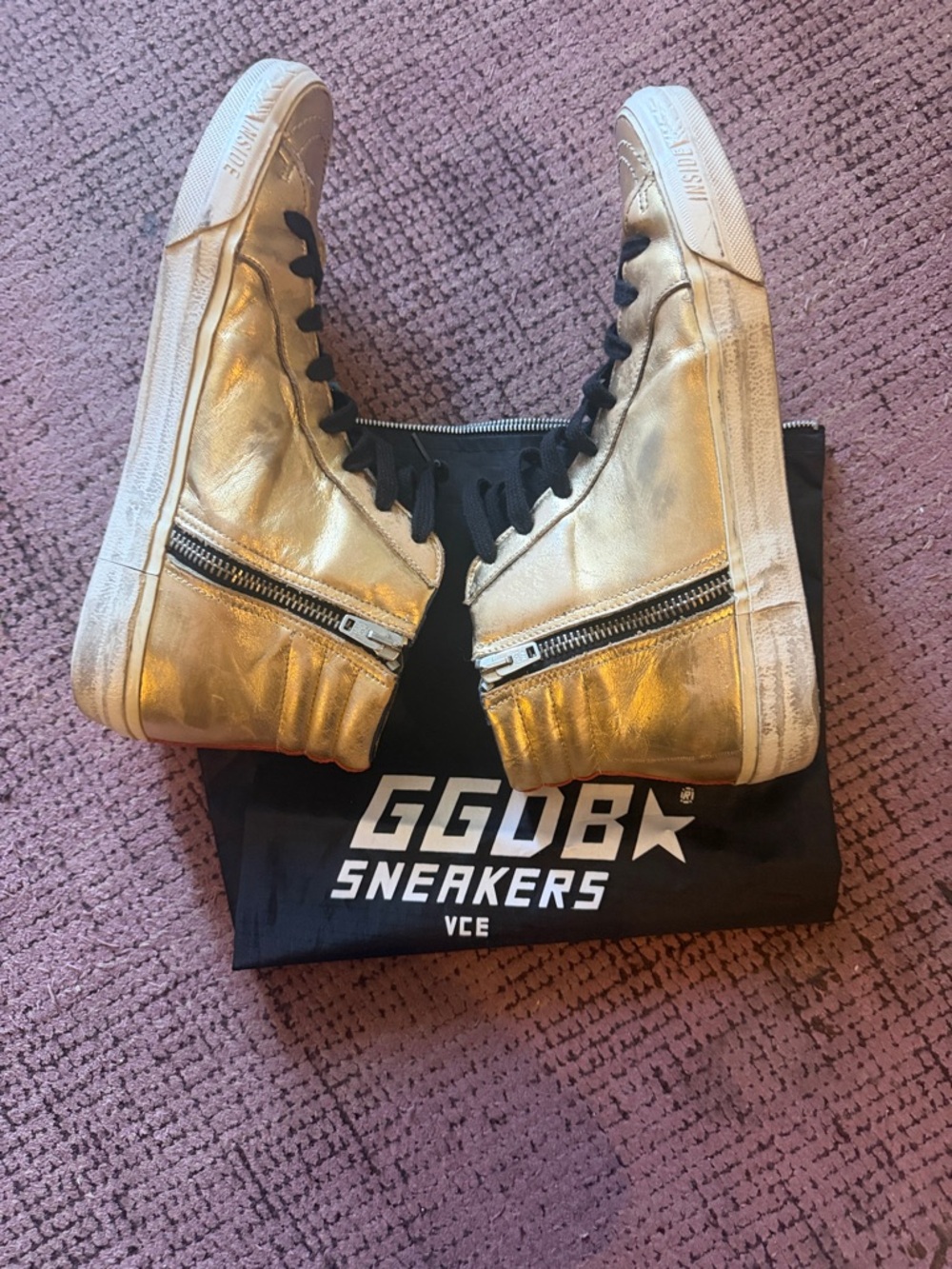 Golden Goose GGDB-SLIDE Gold size 10/40 - Picture 4 of 7